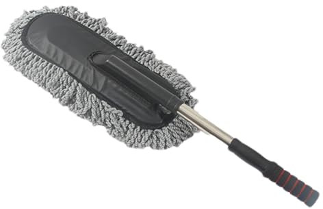 Plumero interior de coche | Plumero para salpicadero de coches | Removedor de polvo de coche | Cepillo de limpieza de coche de microfibra, plumero de coche sin arañazos con asas extensibles, cepillo