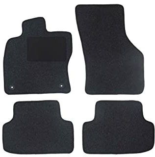 Alpha-Tex Fußmatten-Set für Renault Clio III Grandtour, Typ KR01 (Baujahr 2007-2012), Hit anthrazit | 4-tlg | Umrandung braun
