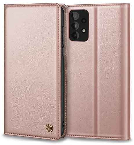 Handyhülle für Samsung Galaxy A52/A52S 4G/5G Hülle, Premium Lederhülle Schutzhülle für Samsung A52 Hülle Wallet Kartenfach Standfunktion Flip Case für Galaxy A52S 5g Klappbar, Rosa