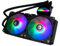 ARGB CPU Liquid Cooler AIO CPU Water Cooler 240mm Radiator with Dual 120mm PWM Fan, 3-pin PWM Addressable RGB Liquid Cooling System for AMD AM4, AM5, for 1150, 1151, 1155, 1156
