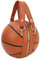 Nimomo Runde Handtasche Damen Basketball Tasche Basketball geformte Handtasche One Shoulder Messenger Bag für Schule Einkaufen Reisen Braun Rundes Design