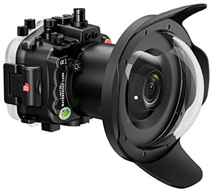 Underwater Waterproof Case for Sony A1 Camera, IPX8 132ft/40m Diving Case with Anti-Glare Glass and Full (A1 WA006-A)