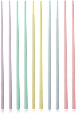 Essstäbchen, Wiederverwendbar, 5 Paar 23.5cm Chinesische Stäbchen Essstäbchen Hochwertige, Rutschfeste, Leichte Fiberglas-Essstäbchen SpüLmaschinenfest Personalisierte Bunte Essstäbchen