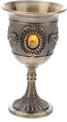 Amosfun Contenitore Per Vino in Metallo Stile Russo Calice in Bronzo Lega Di Zinco Liscia Per Migliorare Latmosfera