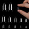 500 Pcs Nail Tips Stiletto for Acrylic Gel Extensions Half Cover False Nail Tips Short Almond Soft Clear French Nail Tips Press on Nails 10 Sizes