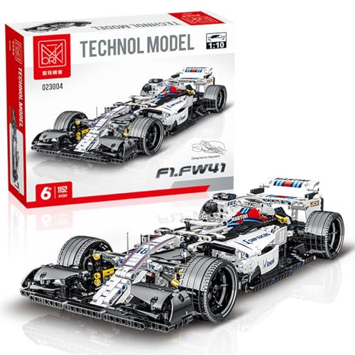 kramow Technic Formel F1 SF90 Rennwagen Modellauto-Bausatz, 1125pcs Modell 1:10 Sammelsportwagen, Modular Bausteine Kit Spielzeug Geschenke für Jungen Mädchen 14+ Kinder Erwachsene