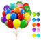 100 Stück Luftballons Bunt, 10 Farben Latex Ballons, Regenbogen Luftballons, Luftballons Geburtstag, Partyballon Dekorationen für Geburtstage Valentinstag Graduierung Kommunion Thema Party (12 Zoll)