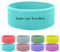 Personalised Bottle Band, Silicone, Water Bottle Name Bands, Label for Bottles, Food Grade Silicon Non-Slip Anti-Heat Insulation Hollow Cup Sleeve (Blue)