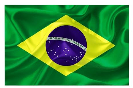BDM Bandera de Brasil 150x90cm (60x35inch), Bandera de mastil brasileña, Bandera para Balcon y Fiestas,