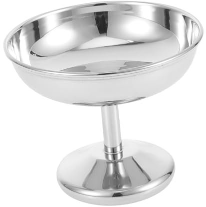 CLISPEED Creme Messbecher Mini-saucenbecher Eisbecher Nachtisch Kaffeetassen Wiederverwendbare Dessertbecher Obstschale Mit Edelstahlfüßen Pint Dessertschalen Mini-tasse Rostfreier Stahl