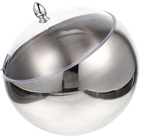 Amosfun Ciotola in Acciaio Inox Con Coperchio Multifunzione Per Salse Snack e Frutta Contenitore Buffet Resistente e Spessa Per Uso Quotidiano