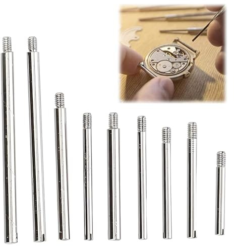 Oiieco Strap Screws, Watch Screws Spring Bars Kit,10 Sizes Metal Watch Strap Pins with Storage Box, Watch Repair Tool Kit Accessories for Rolex Bands