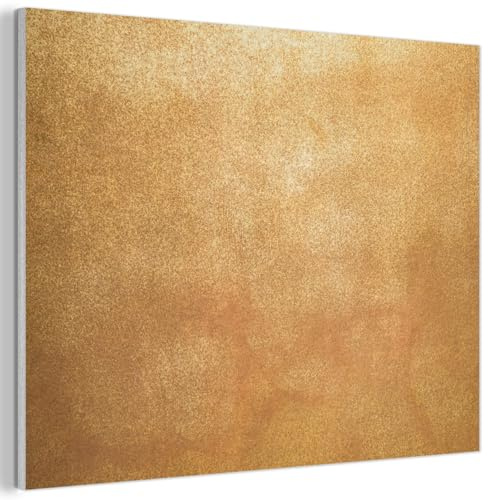 MuchoWow© Filz Bilder Akustikpaneele Wohnzimmer Deko Modern Wandbild | 80x60 cm - Schallabsorption Bild Schlafzimmer Room Decor Schalldämmung Eisen - Rost - Gold - Metall - Luxus