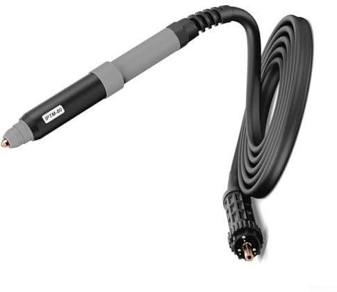 PTM80 Gerader Brennerkopf Set mit Kabel 6m für Plasmaschneiden, Industriequalität 80A Taschenlampe für CNC-Systeme und Hochstromeinsatz