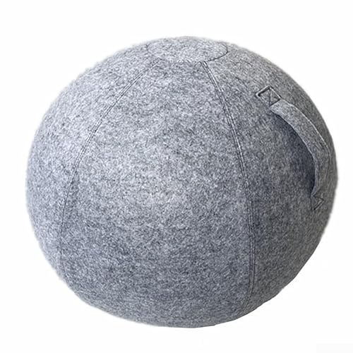 Filzhülle für Yoga-Bälle, 3 mm dick, Schutzhülle für Gymnastikbälle in den Größen 55 cm, 65 cm und 75 cm, faltbares Design für Zuhause, Fitnessstudio, Pilates und Yoga-Training, hält den Ball sauber