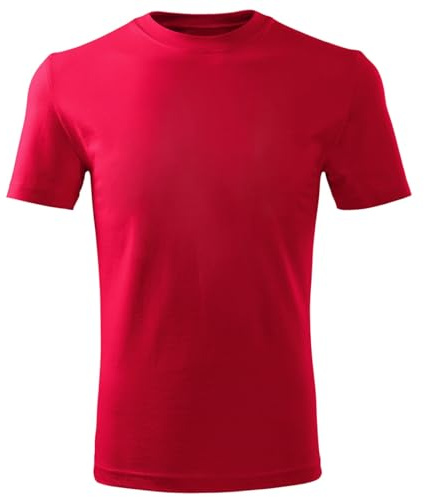 Herren einfarbiges T-Shirt ohne Aufdruck | Kurzarm mit Rundhalsausschnitt | Lässiges Basic-T-Shirt | Normale Passform, ideales Alltagsoberteil