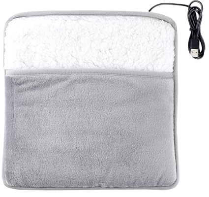 Chauffe-pieds électrique avec housse douce pour chauffage rapide, coussin thermique pour chambre, repos intérieur, bureau, relaxation quotidienne, hiver, maison, bien-être