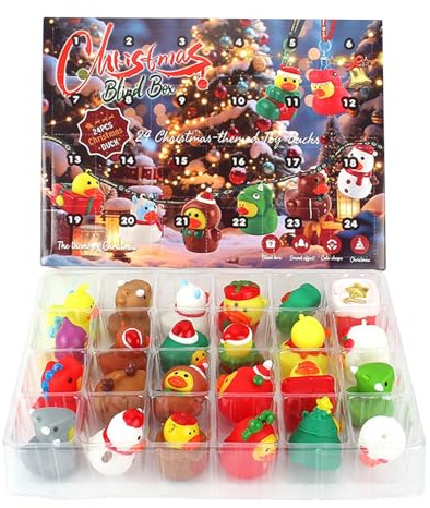 Weihnachtskalender Adventskalender | Adventskalender 2025 Weihnachtsenten | 24 Türchen Sammelfiguren Für Kinder Erwachsene Mädchen