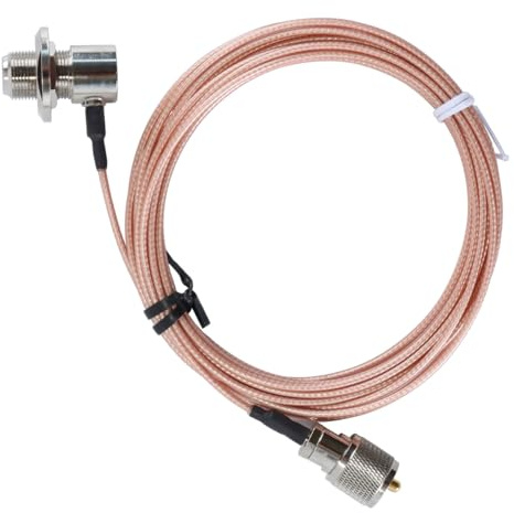 Gutol Cable RG316 PL-259 macho a hembra, cable de extensión coaxial para antena de walkie-talkie de 5 metros