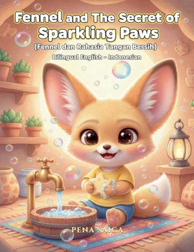 Fennel and The Secret of Sparkling Paws - Fennel dan Rahasia Tangan Bersih - Bilingual Inggris Indonesia (Life Skills, Band 1)