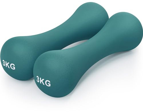 Core Balance Bone Dumbbells Pair Cast Iron Neoprene Coated Hand Weights