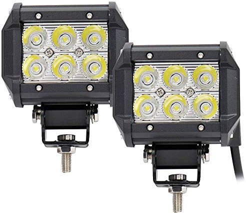 ALPHA DIMA 2pcs 18W LED Scheinwerfer Flutlicht Rückfahrscheinwerfer IP67 Wasserdicht Arbeitsscheinwerfer 12V 24V