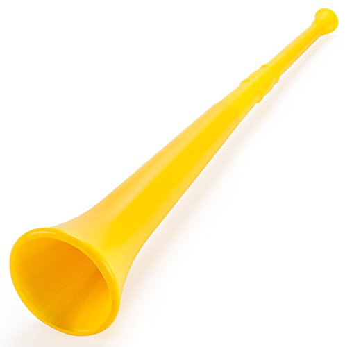 Collapsible Plastic Vuvuzela Stadium Horn - Great for Soccer and Other Sports! (YELLOW)