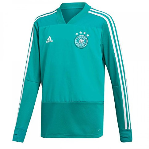 adidas Kinder Herren DFB Sweatshirt DFB Trainingtop, Eqtgrn/White, 164, CE6622