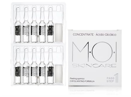 Gesichtspullen Konzentrat Glycolsäure, 10 Fläschchen, 2 ml. M·O·I SkinCare