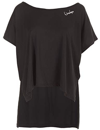 Winshape Damen Ultra leichtes Modal-Shirt MCT010 T, Schwarz, XXL