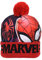Marvel Spiderman-Avengers Mütze, Schal und Handschuh-Set für Jungen, 4-8 Jahre, Rot/Blau, Cartoon-Muster, Winter