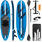 ECD Germany Aufblasbares Stand Up Paddle Board Kajak Sitz | 320 x 82 x 15 cm | Blau | PVC | bis 120kg | inkl. Pumpe Tragetasche Zubehör | SUP Board Paddling Board Paddelboard Surfboard Sitzfunktion