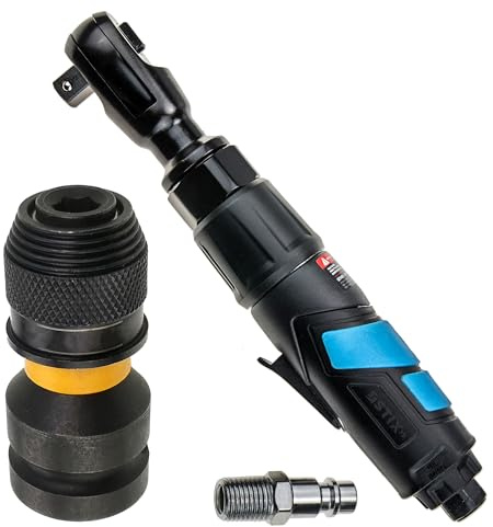 Stix Tournevis à cliquet à air comprimé 1/2 – 102 Nm – Avec adaptateur d'embout – Cliquet pneumatique – Cliquet à cliquet – Cliquet d'air pour traction manuelle – Visseuse pneumatique