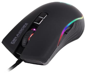 Dragonwar G20 Marksman Professional RGB 7000DPI Ergonomic Customizable 7-Button Gaming Mouse - Black