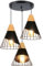TOKIUS 3-flammig Pendelleuchte Vintage Industrielle Hängelampe mit Holz Retro Deckenlampe E27 Hängeleuchte für Esszimmer Küche Schlafzimmer, 25cm (Schwarz, Typ A)