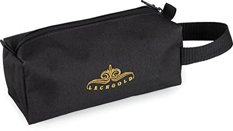 Lechgold LGT-215 Zubehörtasche Schwarz, Robuste Tasche aus Polyester | Für Pflegezubehör, Mundstück, Stimmgerät und vieles mehr, Abmessungen: ca. 7 x 8 x 20 cm, Breite Halteschlaufe, Gewicht: 50 g