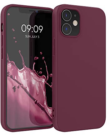 kwmobile Case Compatible with Apple iPhone 12 / iPhone 12 Pro Case - Soft Slim Protective TPU Silicone Cover - Tawny Red