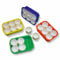 3 Ace Crafts 4 Plastic Trays & 6 Pots Set in Each Tray (Multicolored) Perfect for Kids and Adults Painting, Ideal for Paint Mixing Uses for Watercolor Oil Painting Artwork Pots of Robust Material