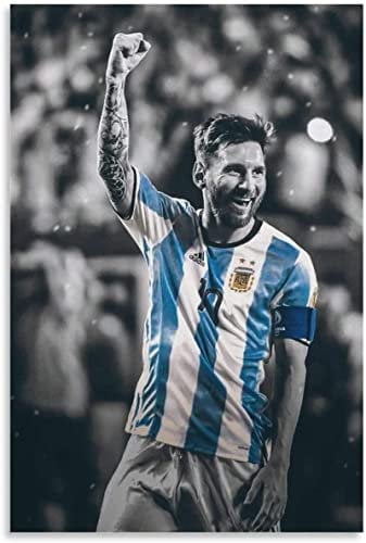 Mubaolei Plakate und Drucke 30x45cm Ungerahmt Lionel Messi Poster Gemälde Wand Kunstdruck Dekorative Leinwand Schlafzimmer