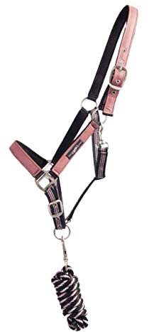 ARBO-INOX Halfter-Set mit Turnout Mehrfarbig Halfter mit Führstrick (Pony, Terra)