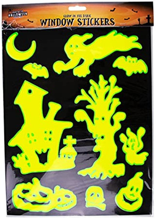 Halloween Fensteraufkleber Selbstklebende Halloween Abziehbilder Leuchtet im Dunkeln Sticker Dekoration (Halloween Aufkleber Design 3)