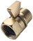 Brushed Gold Shower Head Shut Off Valve, 1/2 NPT Flow Control Valve, Brass Water Pressure Regulator