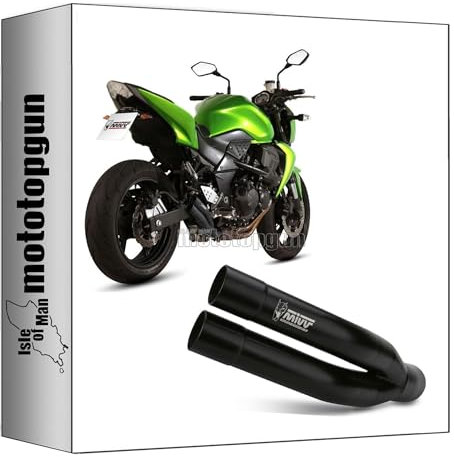 mivv pot d'echappement racing nocat double gun acier noir compatible avec kawasaki z750 z-750 2007 2008 2009 2010 2011 2012 2013 2014 mototopgun