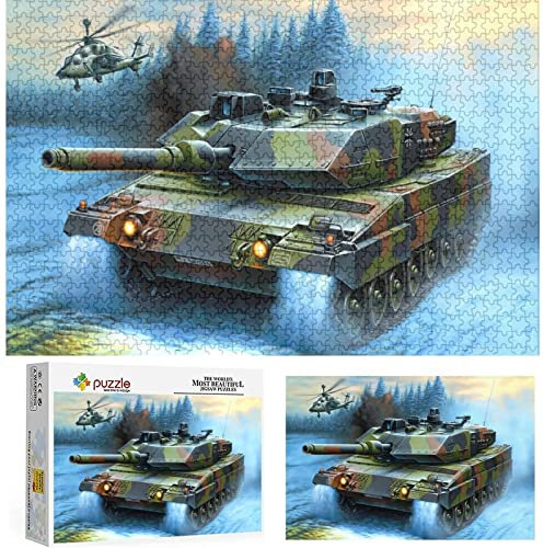 Hubschrauber Panzer Puzzle 1000 Teile Puzzle Papp Puzzle Spielzeug Für Erwachsene Und Kinder Lernspielzeug ,Papppuzzle(50x70cm)