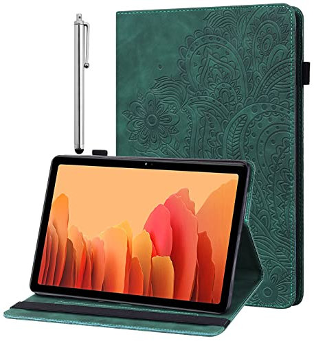 GLANDOTU Case for Samsung Galaxy Tab S6 (SM-T860/SM-T865) 10.5 inches, Folio Flip Wallet PU Leather Cover with Pen Holder for Samsung Galaxy Tab S6 Tablet Case (free Stylus Pen)- Green