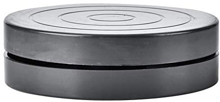 Tomotato Plato Giratorio de Cerámica, Plato Giratorio de Plástico Rueda para Esculpir Cerámica, Pastel Giratorio Giratorio para Hornear Pasteles, Crema, Cerámica(11.5cm)