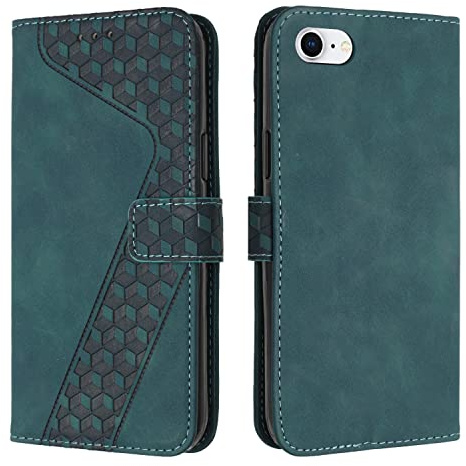 YIRRANZD Handyhülle für iPhone 6 / iPhone 6s Hülle, PU Leder Klapphülle Kartenfach Ständer Magnetisch, Flip Case Cover Handytasche Stoßfeste Schutzhülle für iPhone 6 / iPhone 6s (Grün)