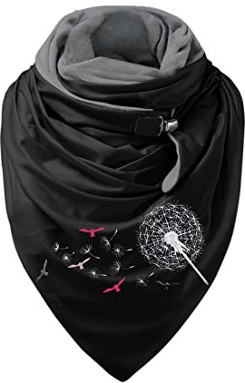 Dreiecksschal Damen：Dreiecksschal Dreieck Herbst Loopschal Flauschig Damenschal Blau Schwarz Schals Kleidung Winter Motorrad Schal Dreieckstücher Rundschal