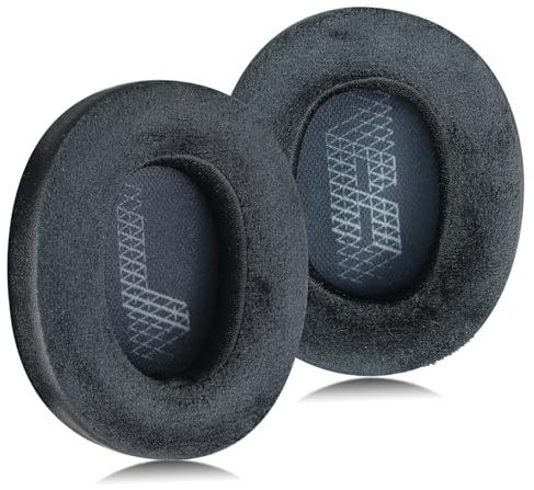SINOWO Replacement Ear Pads for JBL E65 E65BTNC / Duet NC/Live 650BTNC Live 660 BTNC Headphones,Ear Pads Cushions with Noise Isolation Memory Foam(Velour Earpads,Black)