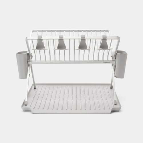 Brabantia Faltbares Abtropfgestell - Aluminium - Geschirrständer - Geschirr - 33 x 51 cm